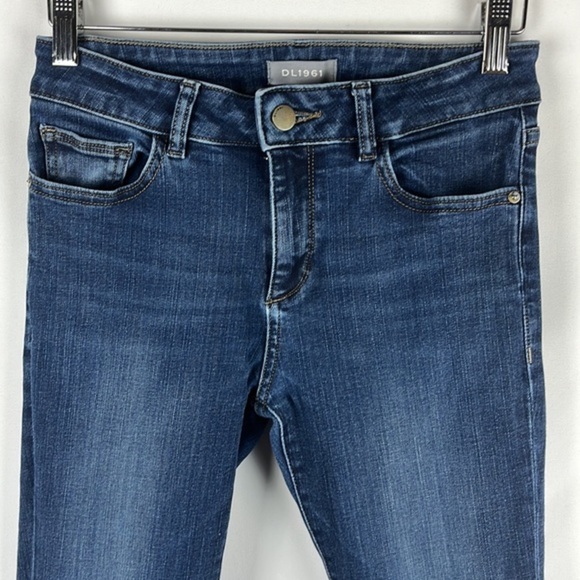 DL1961 Instasculpt Florence Ankle Skinny Distressed Blue Jeans Size 25 - Picture 6 of 15